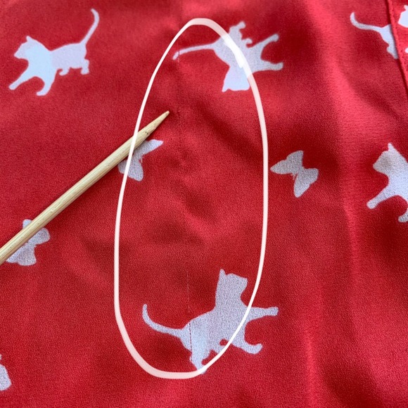 Cat Print  Express Portofino Shirt Women's XS Sheer Button Down Collared READ - Picture 10 of 10